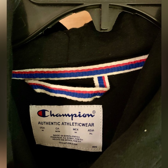 NWT CHAMPION Black & Camouflage Powerblend Pullover Hoodie Size Medium - Picture 6 of 9